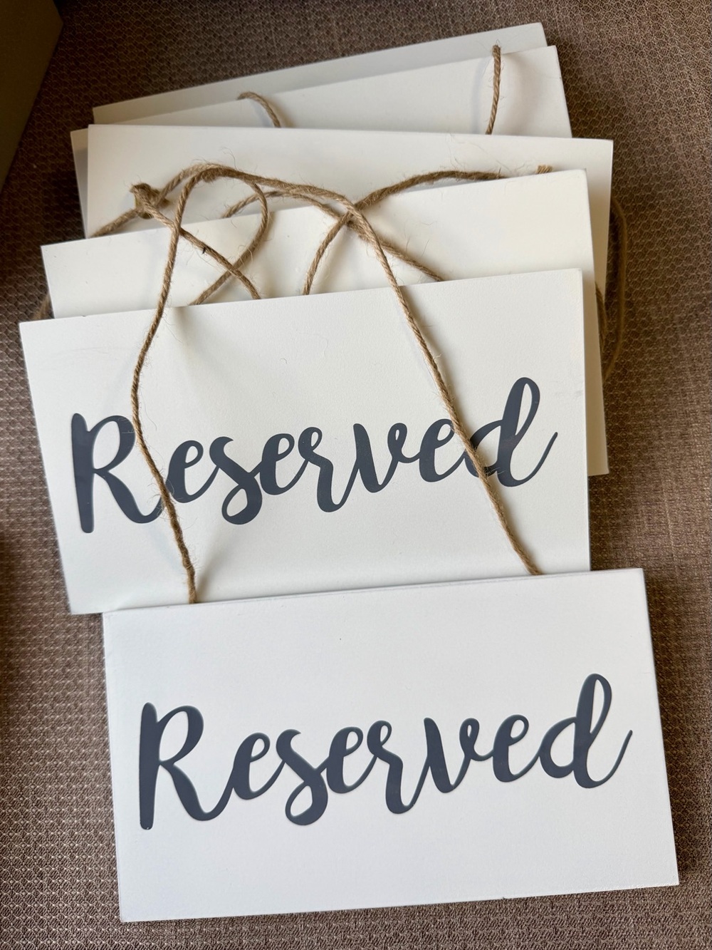Brand New “Reserved” Wedding Decor Signs- Set of 5